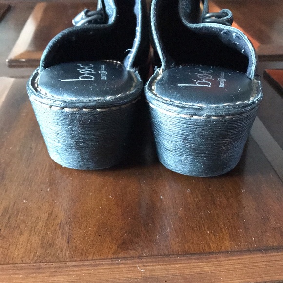 Women’s size 10 b.o.c Black leather clogs BC3215 G8 - Picture 3 of 9